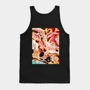 Abstract marble texture fluid art design Tank Top